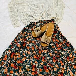 Floral Print Skirt - Multicolor size L